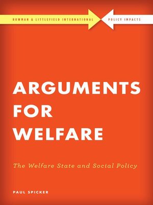 cover image of Arguments for Welfare
